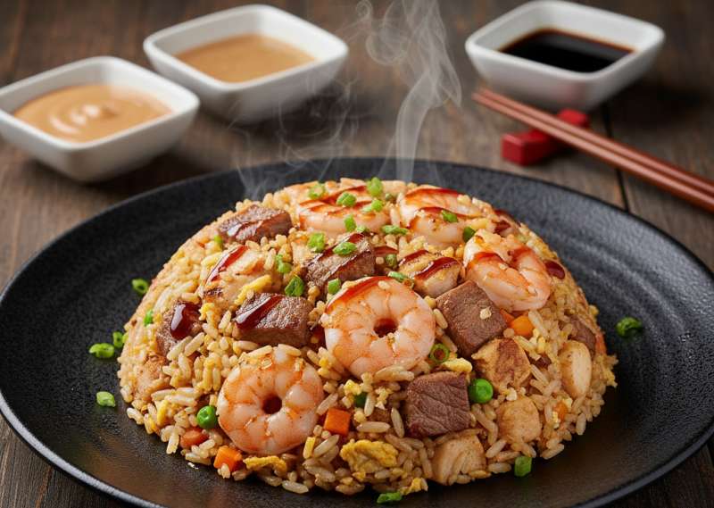 FRIED RICE SPECIAL (CHICKEN, BEEF & SHRIMP)